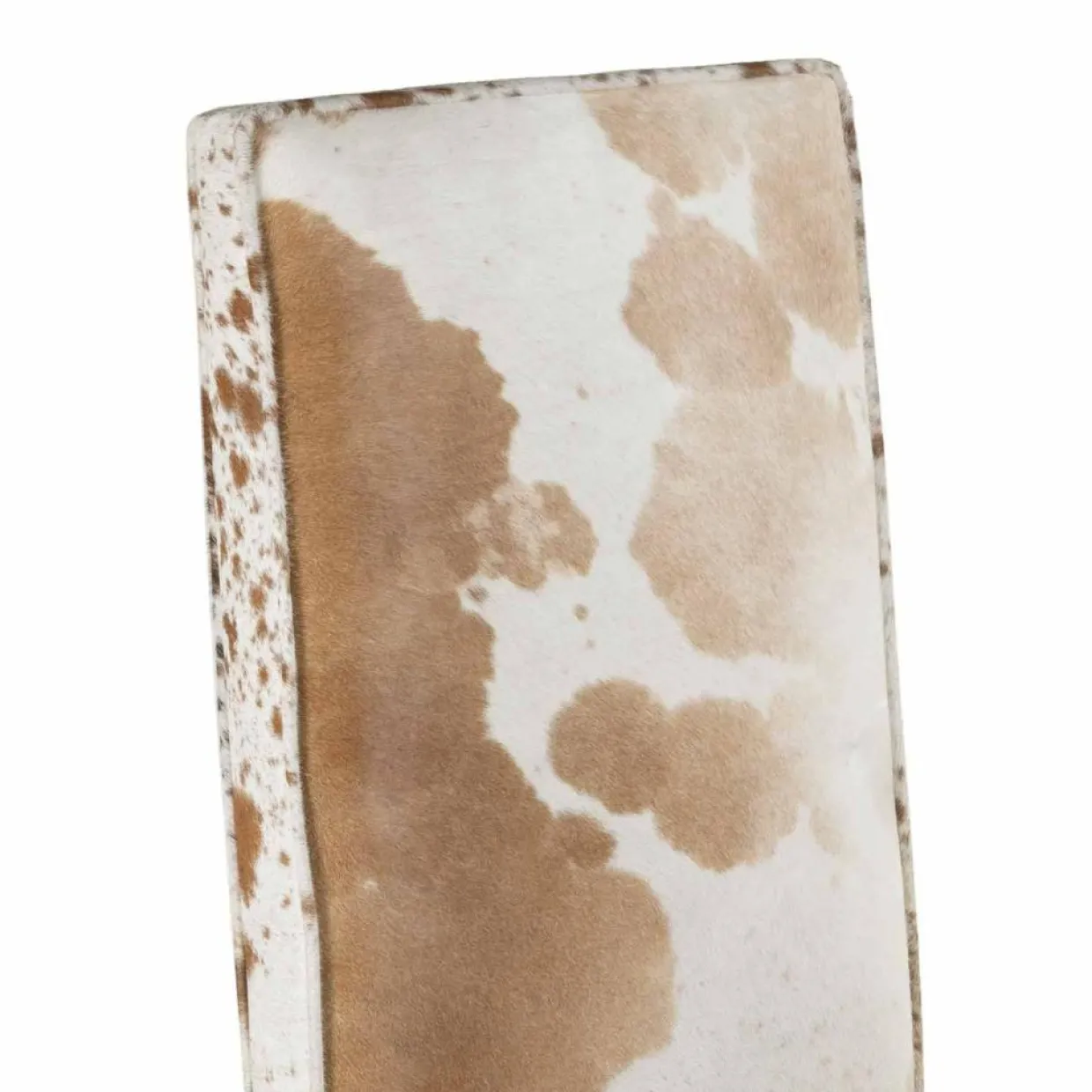 Chaise à haut dossier en peau de vache Acacia Savage Naturel - 46x50x109 cm-Bois & Chiffons Discount