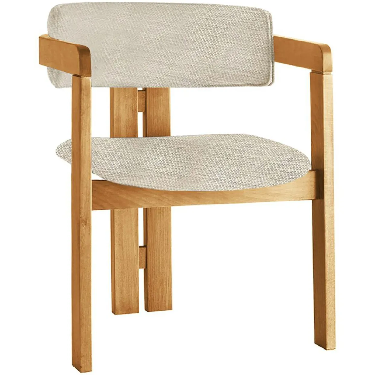 Wooden Art Chaises^Chaise Co gris clair/chêne - 58x76x49 cm