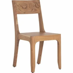 Bois & Chiffons Chaises^Chaise exotique naturelle acacia arad marron - 43x50x85 cm