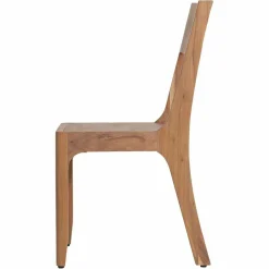 Bois & Chiffons Chaises^Chaise exotique naturelle acacia arad marron - 43x50x85 cm
