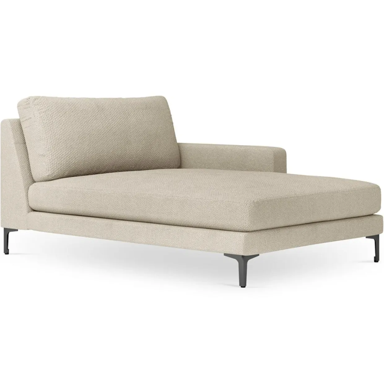 Mazzini Sofas Canapés^Chaise Longue Droite Venus beige - 160x104x90 cm