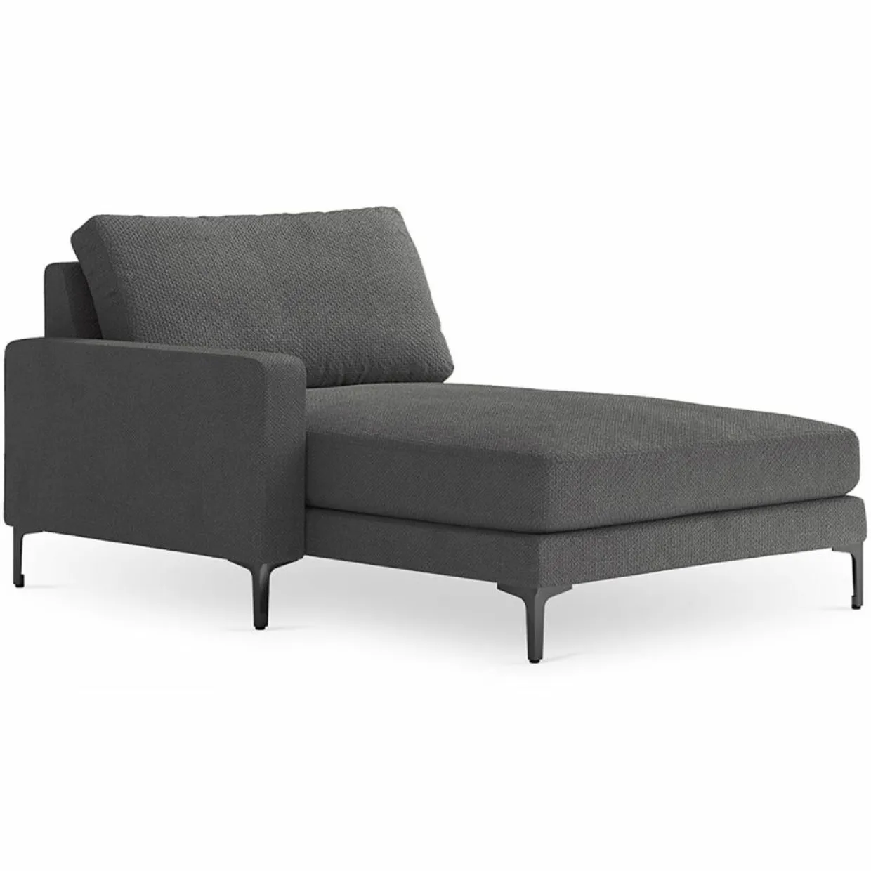 Chaise Longue Gauche Venus gris foncé - 160x104x90 cm-Mazzini Sofas Sale