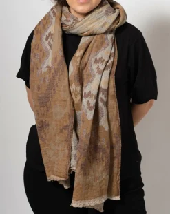 Femme Petrusse Echarpes, Foulards^Écharpe 100% Laine Ikat desert - 65x220 cm