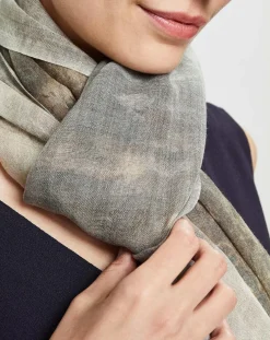Écharpe 100% Laine Un cepage/beige - 60x190 cm-Petrusse