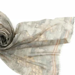 Écharpe 100% Laine Un cepage/beige - 60x190 cm-Petrusse