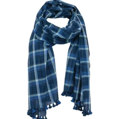 Femme Petrusse Echarpes, Foulards^Écharpe Amares en Coton bleue - 85x200 cm