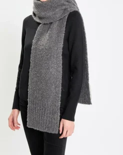 Femme Marc O'Polo Echarpes, Foulards^Écharpe en Laine mélangée et bouclée gris foncé