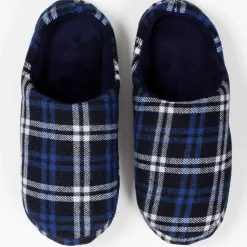 Chaussons à carreaux bleus-Admas New