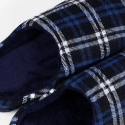 Chaussons à carreaux bleus-Admas New