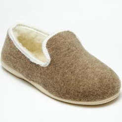 Homme Apologie Studio Chaussons^Chaussons charentais fourrés Laine beiges