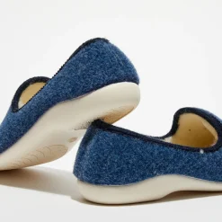 Chaussons charentais fourrés en Laine bleu marine-Apologie Studio Hot