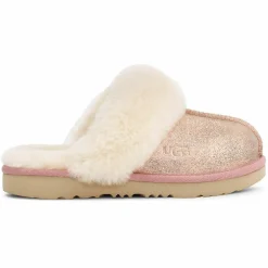 Enfant Ugg Fille^Chaussons een Peau de Moutonmétallisé Cozy Glitter roses