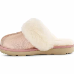 Enfant Ugg Fille^Chaussons een Peau de Moutonmétallisé Cozy Glitter roses