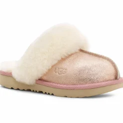 Enfant Ugg Fille^Chaussons een Peau de Moutonmétallisé Cozy Glitter roses