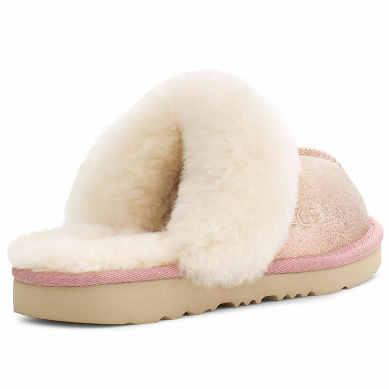 Enfant Ugg Fille^Chaussons een Peau de Moutonmétallisé Cozy Glitter roses