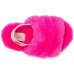 Enfant Ugg Bébé^Chaussons en Peau de Mouton Fluff Yeah roses