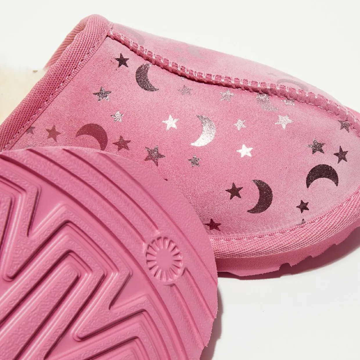 Chaussons en Velours de Cuir fourrés Keegan roses-Ugg Clearance