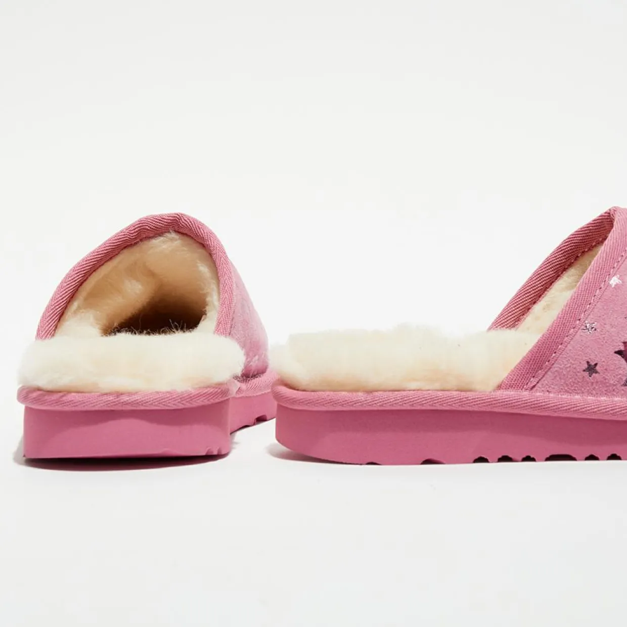 Chaussons en Velours de Cuir fourrés Keegan roses-Ugg Clearance