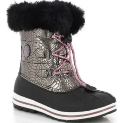 Femme Kimberfeel Bottines^Chaussures de Montagne Diana fourrées noir/argenté