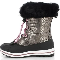 Femme Kimberfeel Bottines^Chaussures de Montagne Diana fourrées noir/argenté