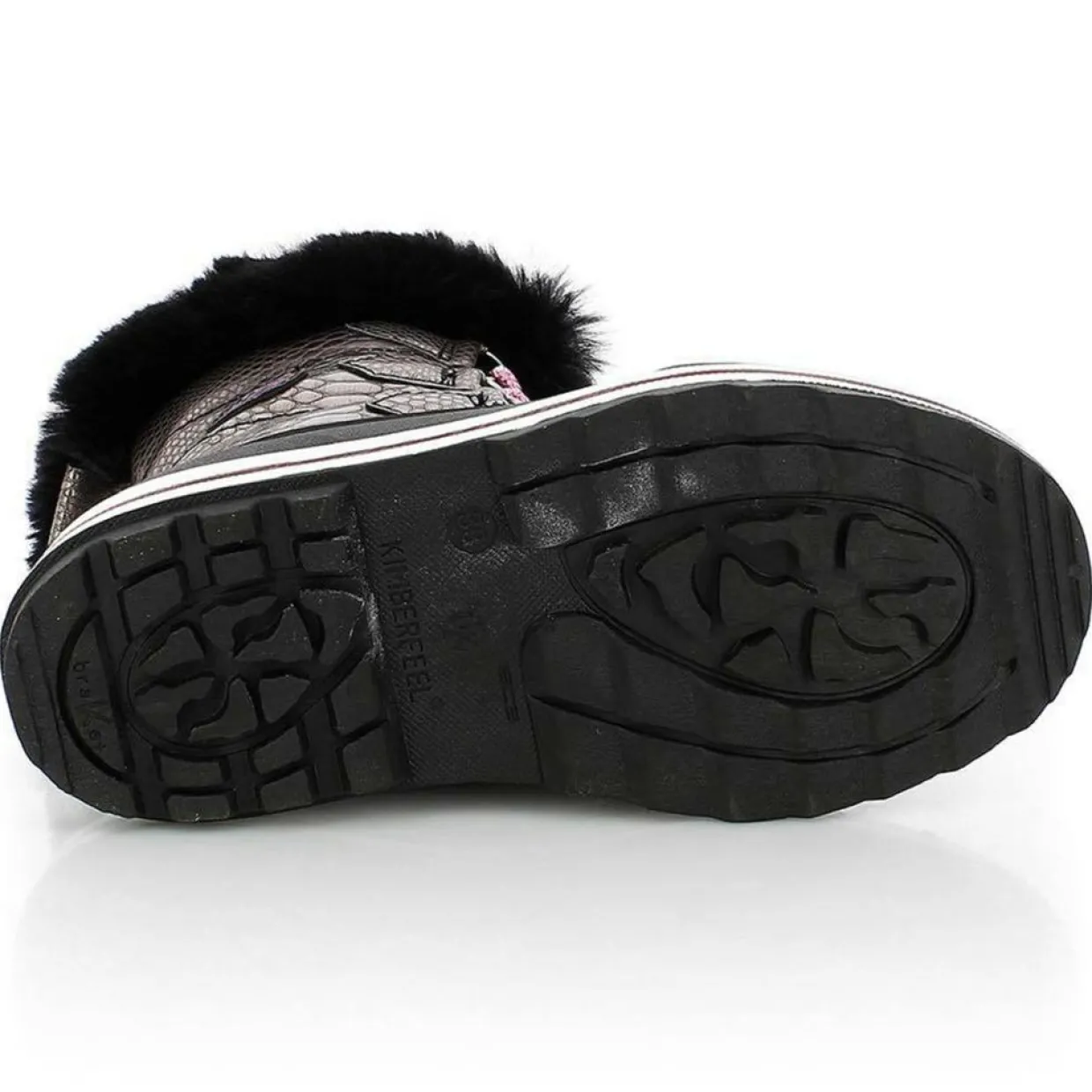 Femme Kimberfeel Bottines^Chaussures de Montagne Diana fourrées noir/argenté