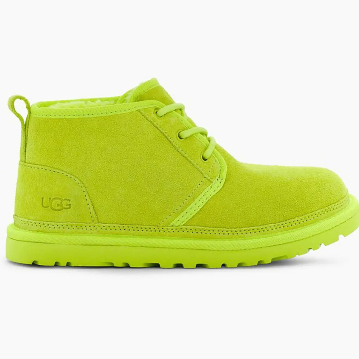 Femme Ugg Bottines^Chaussures fourrées Laine en Velours de Cuir Neumel jaune/vert fluo