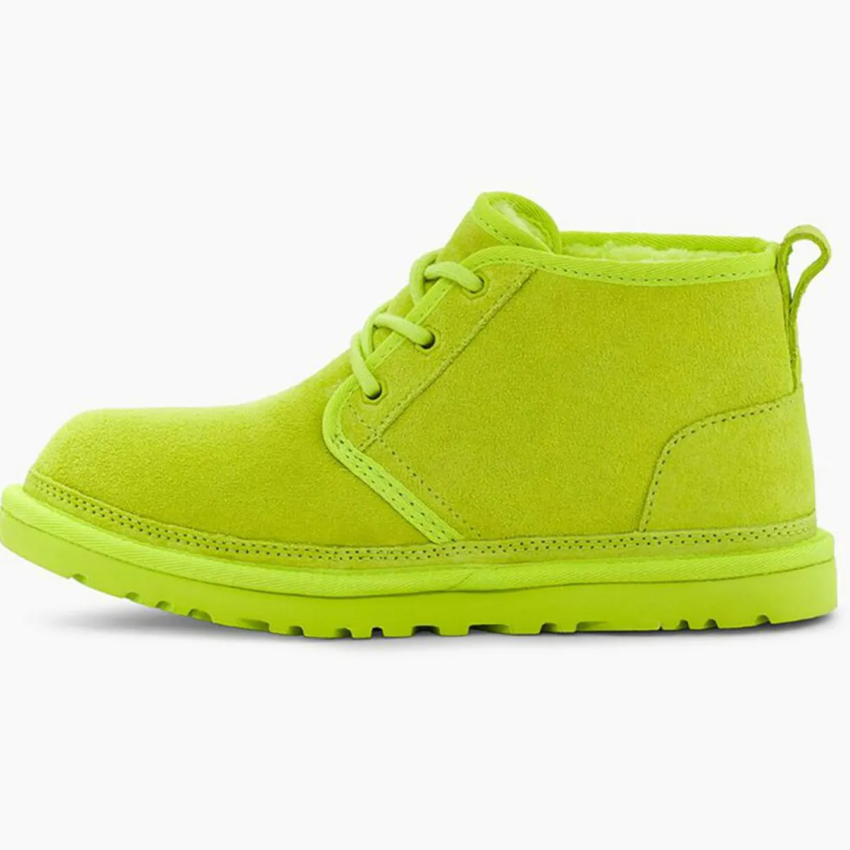 Femme Ugg Bottines^Chaussures fourrées Laine en Velours de Cuir Neumel jaune/vert fluo
