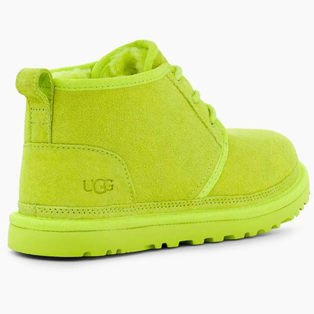 Femme Ugg Bottines^Chaussures fourrées Laine en Velours de Cuir Neumel jaune/vert fluo