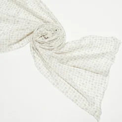 Homme Hackett London Echarpes, Foulards^Chèche en Laine mélangée imprimé écru - 180x50 cm