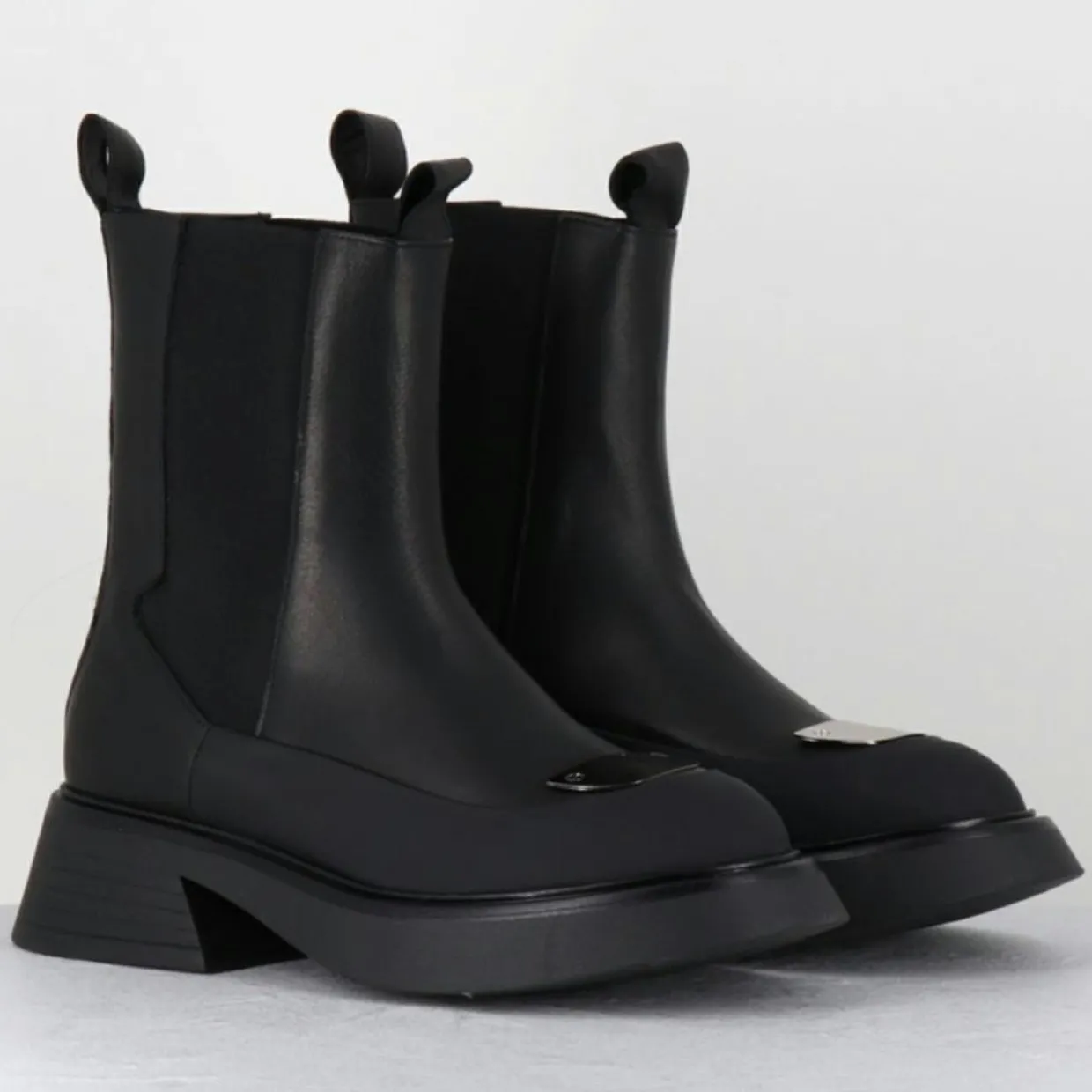 Femme Garrice Lab Bottines^Chelsea Boots en Cuir bike noires