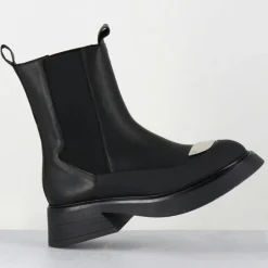 Femme Garrice Lab Bottines^Chelsea Boots en Cuir bike noires