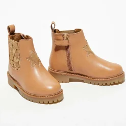 Enfant Apologie Fille^Chelsea boots en Cuir Boutchou camel
