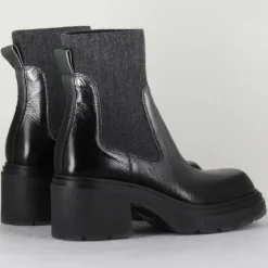 Femme Garrice Lab Bottines^Chelsea boots en Cuir Gusto anthracite - Talon 6 cm