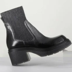 Femme Garrice Lab Bottines^Chelsea boots en Cuir Gusto anthracite - Talon 6 cm