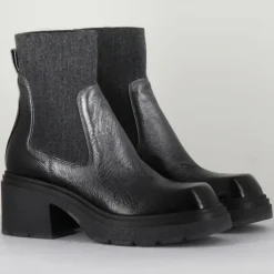 Femme Garrice Lab Bottines^Chelsea boots en Cuir Gusto anthracite - Talon 6 cm