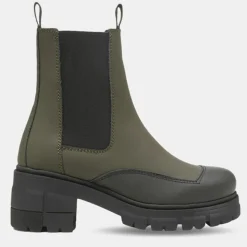 Femme Marc O'Polo Bottines^Chelsea Boots en Cuir kaki