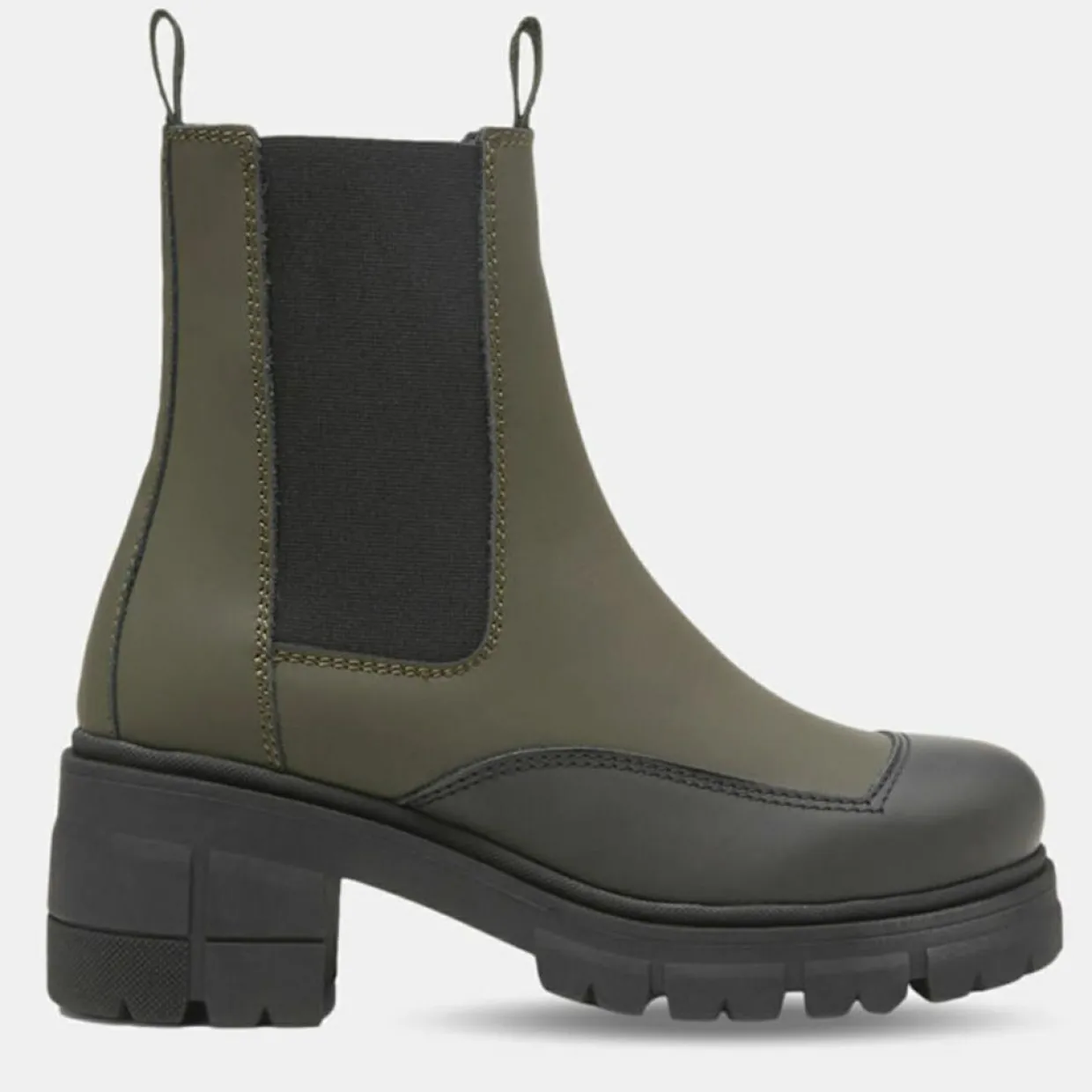 Femme Marc O'Polo Bottines^Chelsea Boots en Cuir kaki