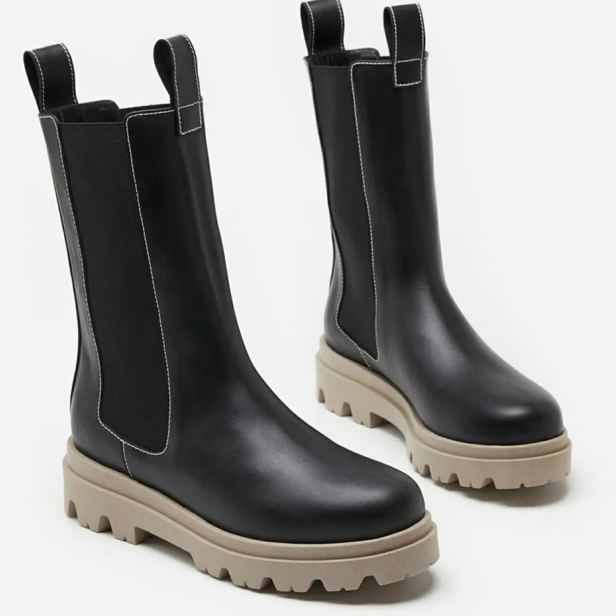 Chelsea boots en Cuir Lia noires-Flattered Outlet