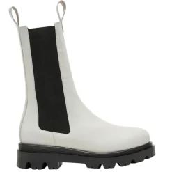 Chelsea boots en Cuir Lia crème-Flattered Hot