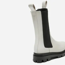 Chelsea boots en Cuir Lia crème-Flattered Hot