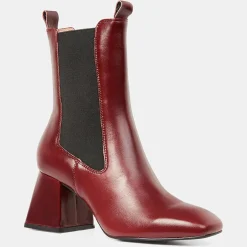 Chelsea Boots en Cuir marron - Talon 7 cm-Galeries Lafayette Online