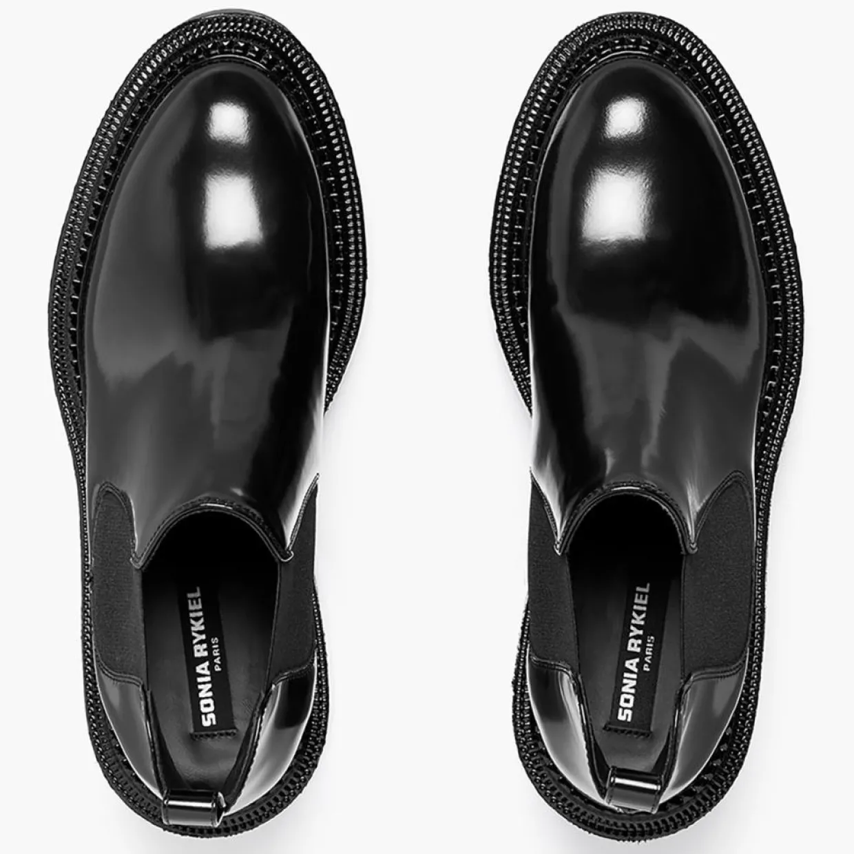 Chelsea boots en Cuir Montresor noires - Talon 6 cm-Sonia Rykiel