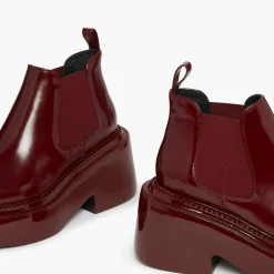 Chelsea boots en Cuir Montresor bordeaux - Talon 6 cm-Sonia Rykiel Sale