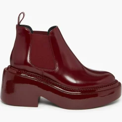 Chelsea boots en Cuir Montresor bordeaux - Talon 6 cm-Sonia Rykiel Sale
