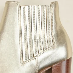 Chelsea Boots en Cuir Romi platine - Talon 9 cm-Cosmoparis New
