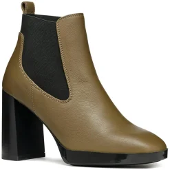 Chelsea Boots en Cuir Teulada olive/noir - Talon 9.5 cm-Geox Best