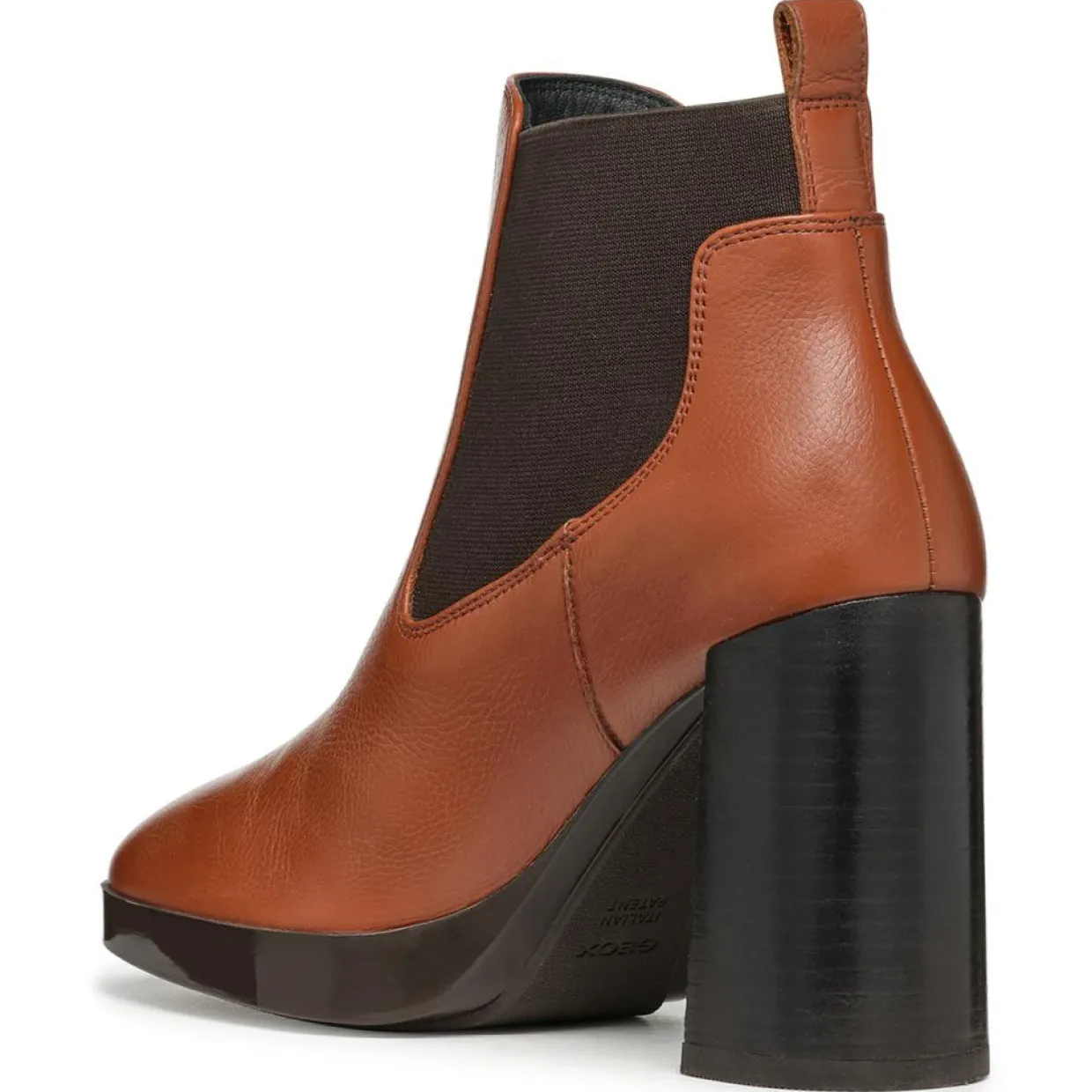 Chelsea Boots en Cuir Teulada brandy/coffee - Talon 9.5 cm-Geox Online