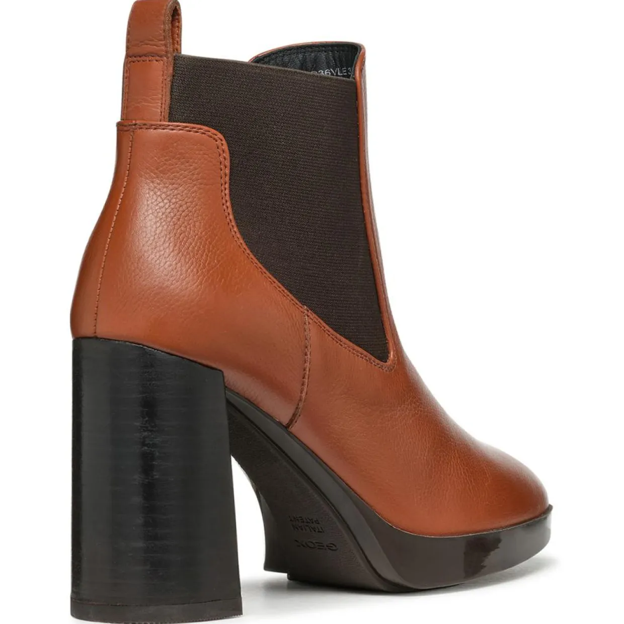 Chelsea Boots en Cuir Teulada brandy/coffee - Talon 9.5 cm-Geox Online