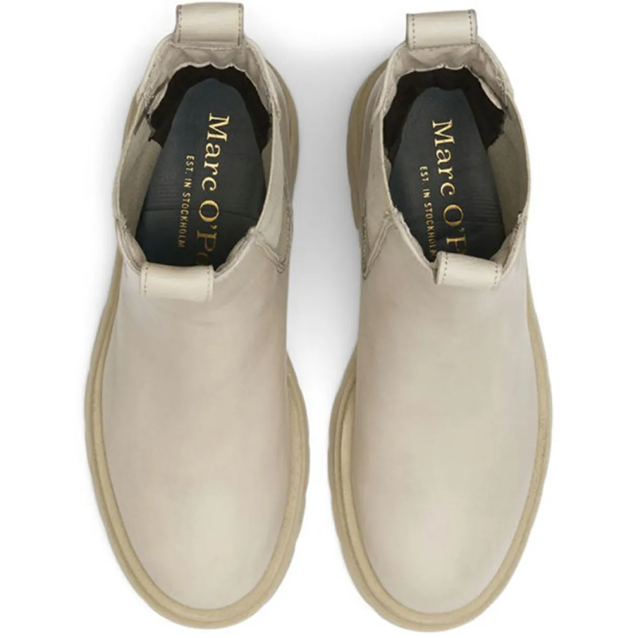 Chelsea Boots en Cuir tige haute beiges-Marc O'Polo Hot