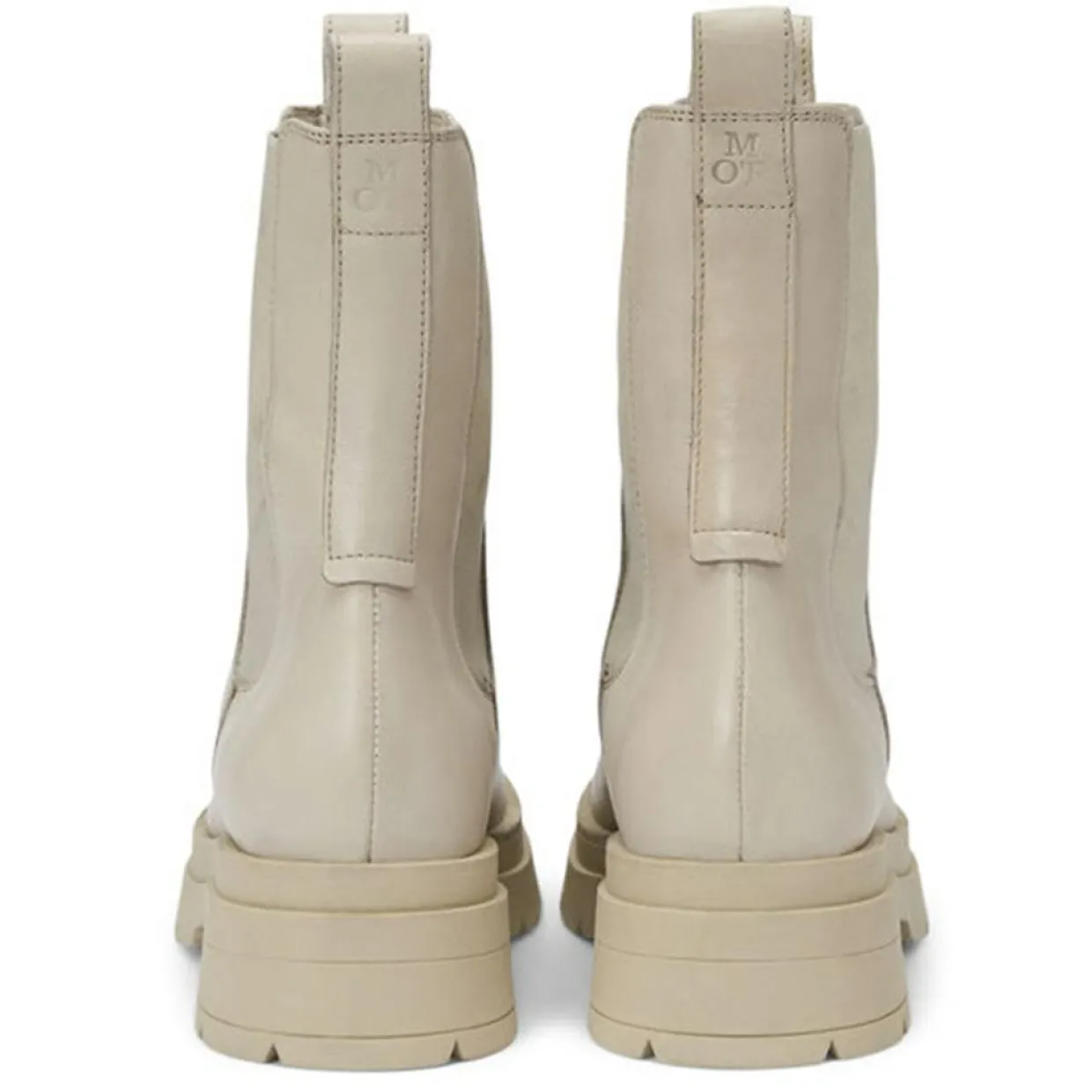 Chelsea Boots en Cuir tige haute beiges-Marc O'Polo Hot